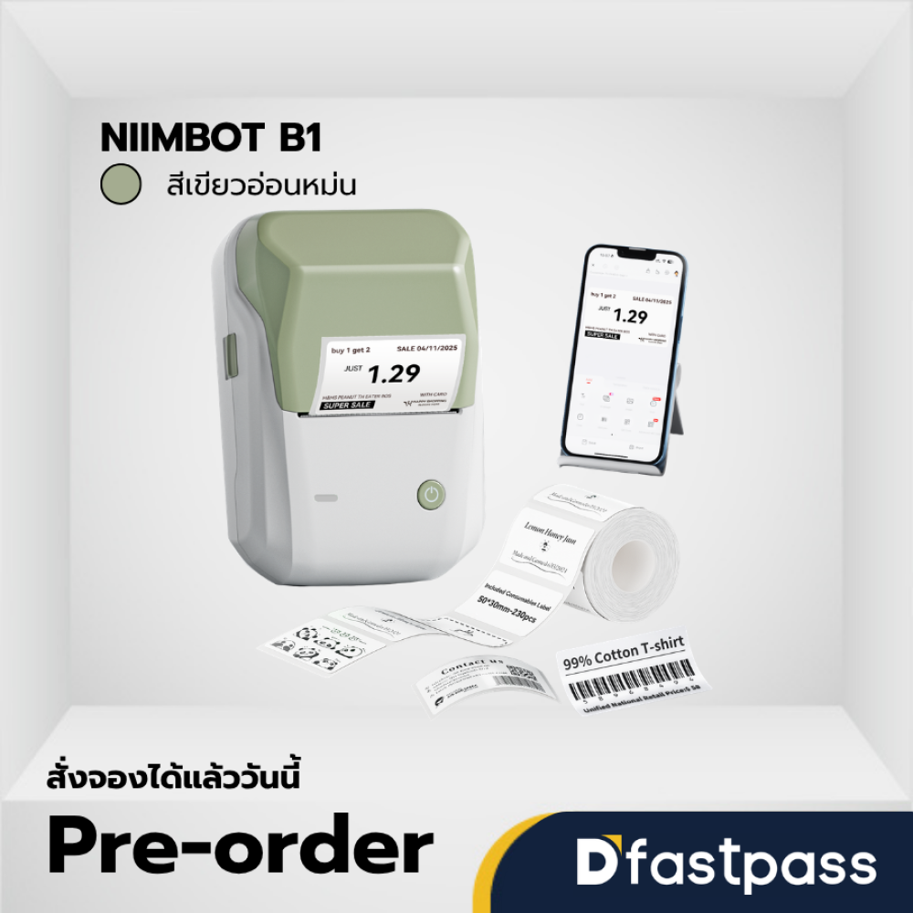NIIMBOT B1 สีเขียวอ่อนหม่น